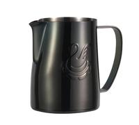 2pcs 400ml/600ml Elegant Stainless Steel Coffee Pitcher Milk Frothing Cup Cream Maker Barista Craft Espresso Latte Art Jug Tool(Light Black,400ml)