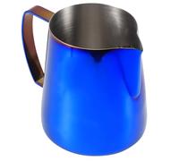 2pcs 400ml Stainless Steel Milk Jug Coffee Pitcher Frothing Cup Cream Maker Craft Latte Art Jug Coffee Tools(Blue Colorful)