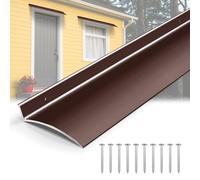 2PCS 40inch Brown Door Rain Drip Guard for Windows Drip Cap Rain Deflector Anodized Aluminum Easy to Install