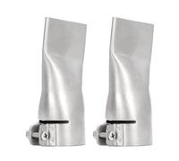 2Pcs 40mm Stainless Steel Flat Wide Mouth Welding Nozzle, Heat Resistant Heat Gun Welding Nozzle Stainless Steel Welding Gun for Welding PP, PVC, Other Plastic Sheet Nozzle