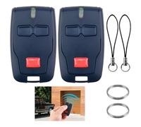 2Pcs 433MHZ 4 Buttons for BFT Garage Remote Control Key Fob with Key Ring Rolling Door 2 Channels Remotes Replacement Sensitive Reaction for Mitto B RCB02 2 Buttons Kleio Ghibli TRC2