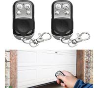 2Pcs 433MHz Garage Door Remote Control Key Fob, Universal Automatic Gate Remote Control, Wireless Garage Door Opener with 4 Buttons Duplicate, Electric Gate Fob with Key Cover Slide