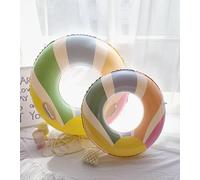 2PCS 47"+30" Fruit Floats for Adults Rings Pool Float Large Swim Ring for Adults,30 Inch+47Inch Classic Striped Teens Adult Inner Tubes Summer Beach Bachelorette Party (Ic-Cream,2)