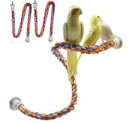 2pcs 48inch(122cm) Parrot Rope Perches,Bendable Climbing Standing Chew Cage Toys Heavyduty Made Bungee Toys for Large to Regular Size Birds