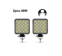 (2pcs 48W work light) ANMINGPU Mini Offroad LED Bar 12V 24V Square LED Work Light for Car Truct