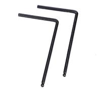 2pcs 4mm / 5mm Guitar Allen Wrench, L Shape Truss Rod Wrench Ball End Easy to Use Guitar Wrench Tool with Grooves for Martin Guitar 75 + 126mm (4mm/0.16in)