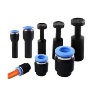 2PCS 4mm/6mm/8mm/10mm/12mm Pneumatic Connector Quick Nylon Blanking Connector Hose Push-in dustproof Seal Connector air Pipe(PGJ 10-6,4mm)