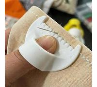 2Pcs 4mm Edge Stitch Lock Measuring Tool for Quilting & Sewing，White | Practical pink sewing seam gauge Quilting Needle Gauge for Straight Sewing