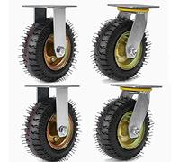 2pcs/4pcs 6" Inflatable Pneumatic Wheels Swivel Casters Universal Transport Rollers Air-Filled Tires for Trolleys Dollies and Carts