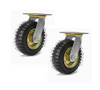 2pcs/4pcs 6" Inflatable Pneumatic Wheels Swivel Casters Universal Transport Rollers Air-Filled Tires for Dollies Trolleys and Equint