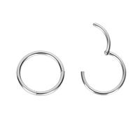 2pcs/4pcs Grade 23 Titanium Body Piercing Rings 20G/18G/16G 6mm/7mm/8mm/9mm/10mm/11mm/12mm/14mm ASTM F136 Titanium Septum Rings Helix Cartilage Tragus Nose Ear Lip Rings Piercing Jewelry for Women Men