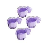 2pcs/4pcs PET Bird Bowls with Clamp, Bird Cage Feeder, Durable Water Bowl, Feeding Cups, Water Feeder for Cockatiel, Parakeet, Macaw, Finches, Lovebirds, Small Animals Gray (Purple, 4pcs)