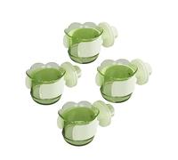 2pcs/4pcs PET Bird Bowls with Clamp, Bird Cage Feeder, Durable Water Bowl, Feeding Cups, Water Feeder for Cockatiel, Parakeet, Macaw, Finches, Lovebirds, Small Animals Gray (Light Green, 4pcs)