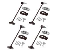 2pcs/4pcs Window Door Restrictor Brown Child Safety Security Lock Cable Catch Wire Universal for Hotel Homes for Home Office(4pcs)