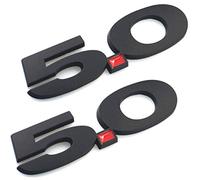 2pcs 5.0 Emblems, 3D Fender Badge Decal Stickers Replacement for Ford 2011-2017 Mustang GT (Matte Black)