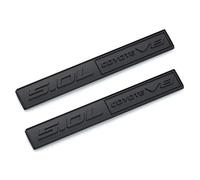 2pcs 5.0L Coyote V8 Emblems, 3D Metal Trim Fender Hook Trunk Badge Decals Stickers Replacement for Ford Mustang & F150 (Black)