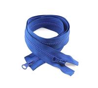 2Pcs 5# 80-150Cm Resin Zipper, Open End Double Slider for Bag Clothes Sewing,RoyalBlue,100cm