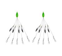 2Pcs 5 Arm Rigs Head Swimming Baits Fishing Group Lures Snapping Swivels Spinner Lures Rigs for Long Terms Use EVA Metal Rig