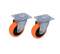 2pcs 5 Heavy Duty Wheels Heavy Duty Castors Swivel Casters Wheels for Furniture Wear 5 Inch Heavy Duty Practical Trolley Caster Wheels Pu Wheels Wheel for Handcart Mute