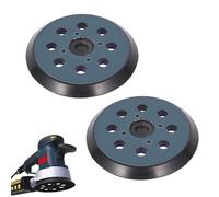 2PCS 5 Inch 8 Hole Replacement Sander Pad, 125mm Replacement Sander Backing Pad, Round Hook and Loop Backing Pad, Sanding Discs for Makita Random Orbital Sanders(4 Screw Holes)