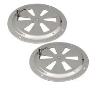 2Pcs 5 Inch Ventilation Grille, Lockable Stainless Steel Adjustable Round Air Vent for Smoker, Boat, House, Yacht, Ventilation Grille