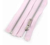 2Pcs 5# Metal Zippers Bag Purse Clothes Replacement Zipper Jacket Coat Open-End Zip Sewing Accessories,Pink,50cm