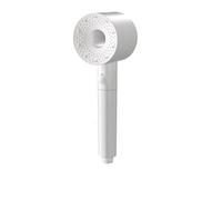 2pcs 5 Modes Adjustable Shower Head High Pressure Silicone Spout Filter Cotton One-Key Stop Bathroom Accessories for Adults Home(White)