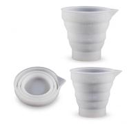 2pcs 50/100ml Collapsible Silicone Laundry Dosing Ball Measuring Cup Set | Ideal for precise dispensing of detergents and liquids,with a flexible build that saves space and simplifies daily chores