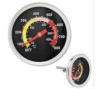 2pcs 50-800°F BBQ Temperature Gauge, 52mm Stainless Steel Grill Thermometer, Pizza oven thermometer with Color-Coded Dial for Weber, Charbroil, Chargriller, Blooma, Brinkmann, kamado, Charcoal Smoker