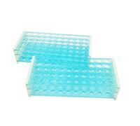2PCS 50 Positions Plastic Test Tube Stand Bracket Rack, Detachable centrifuge Tube Rack Aperture 18mm