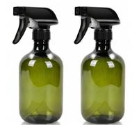 2Pcs 500ml Cleaning Spray Bottles, Plants Mister Sprayer, Hair Water Spray Bottle Durable Trigger, Adjustable Mist/Stream Refillable Empty Mister Spray Bottles for Hair, Plant, Cleaning (Green)