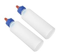 2pcs 500ml Lamb Nursing Bottle with Soft Silicone Nipple for Calves | Plastic Body, Metric Scale Lines, Wide Neck and Thickened Wall, for Smallholder Livestock Care