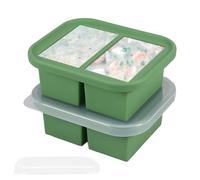2Pcs 500ml Silicone Soup Freezer Tray with Lid Large Capacity Sauce Freezing Container for Soup Sauce Meal Prep