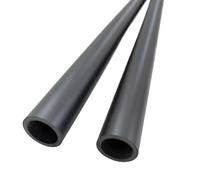2pcs 500mm Fiberglass Tube - Lightweight Black & White Hollow Rods for Insulation and Construction(Black,3x1.5x500mm)