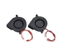 2PCS 5015 Blower Fan DC 12V/24V with Oil Bearing for Reliable Cooling Performance (12V)