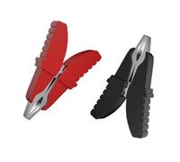 2Pcs 50A Insulated Clips with Sheathed Springs, Automotive Electrical Testing Tools for Jumper Wires Experiment Spring Clamp Electric Clips Alligators Clamp for Car Auto Vehicle