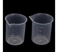 2pcs 50ml/100ml Graduated Beaker Clear Plastic Measuring Cup for Baking Lab Kitchen Measure Tool