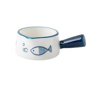 2pcs 50ml Ceramic Milk Jug with Handle Espresso Cup Milk Cup Seasoning Sauce Vinegar Jug Coffee Syrup Jar Dipping Bowls(Deep Blue)