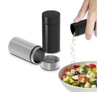 2Pcs 50ml Small Spice Containers - Airtight Aluminum Storage Jars with Lids - Lockable Food Containers with Screw Top - Herb and Spice Jars, Kitchen Organization Small Pantry Storage for Salt, Pepper