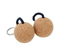 2Pcs 50mm Floating Cork Ball Key Ring Sailing Boat Float Buoyant Rope for KAYAK,Black