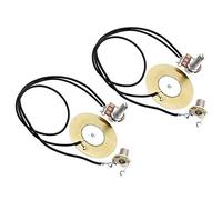 2Pcs 50MM Guitar Piezo Transducer Prewired Amplifier with 6.35MM Output for Acoustic Guitar Ukulele Cigar Box Guitar