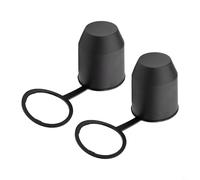2Pcs 50mm Trailer Hitch Ball Protective Cover, Loop Design Plastic Tow Bar Cap, for caravan Truck RV All Standard 50mm Towing Ball Rust Protection Accessory