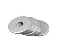 2pcs/50pcs M2.5 M3 M3.5 M4 M5 M6 M8 M10 M12 M14 M16 304 Stainless Steel Large Size Oversize Big Wider Flat Washer Plain Gasket(M6 25pcs)