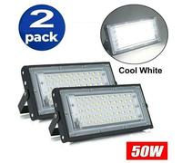 2Pcs 50W SMD Spotlight LED Outdoor Security Landscape Flood Light IP65