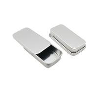 2Pcs 51 * 10 * 26mm Mini Iron Box Slide Cover Storage Box Wedding Jewelry Pill Cases Portable Tin Boxes Container Home Storage Professional process