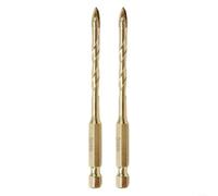 2pcs 512mm 4Flutes Carbide Drill Bits for Wall Glass Wood Metal Tiles Multi Purpose Drilling Tool (5mm)