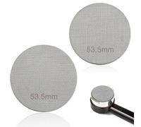 2pcs 53.5mm Espresso Screen Filter, 316 Stainless Steel Espresso Puck Screen 150μm Reusable Espresso Portafilter Puck Screen Sturdy Coffee Screen Filter Mesh for Espresso
