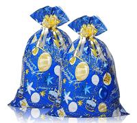 2Pcs 56 x 36inch Jumbo Gift Bags, Large Plastic Gift Bags Extra Birthday Gift Bag with Pull Bows,Giant Gift Bag for Presents Birthday Baby shower