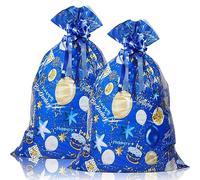 2Pcs 56 x 36inch Jumbo Gift Bags, Large Plastic Gift Bags Extra Birthday Gift Bag with Pull Bows,Giant Gift Bag for Presents Birthday Baby shower