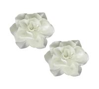 2Pcs 5in Dainty Satin Fabric Flower Brooch Extra Large Rose Camellia Flower Brooches Lapel Pins for Women Wedding Party Dance Banquet Clothes Jewelry Accessories, Silk, no gemstone